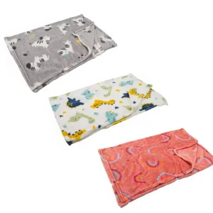 CAJA DE 48 MANTAS INFANTILES FLANNEL ESTAMPADA